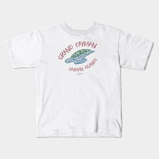 Grand Cayman, Cayman Islands, Diving Sea Turtle Kids T-Shirt